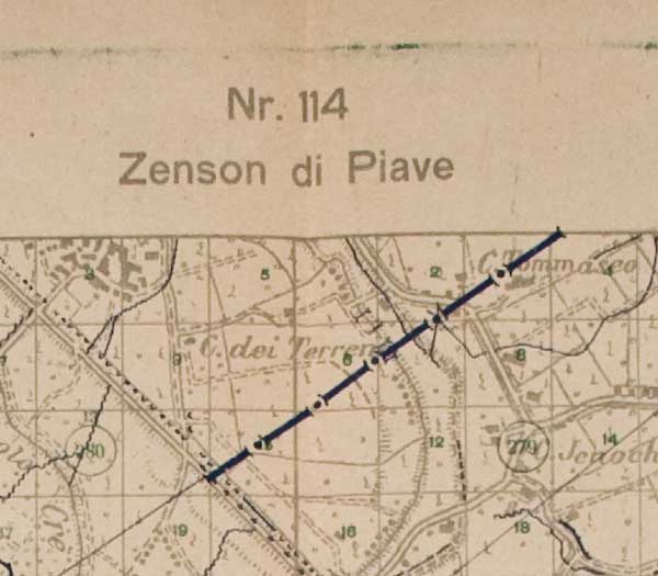 Karta područja Zenson di Piave