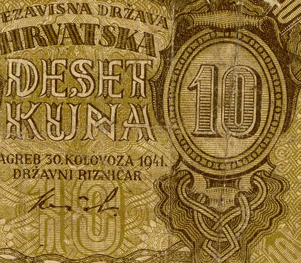 Novčanica od 10 kuna iz 1941.