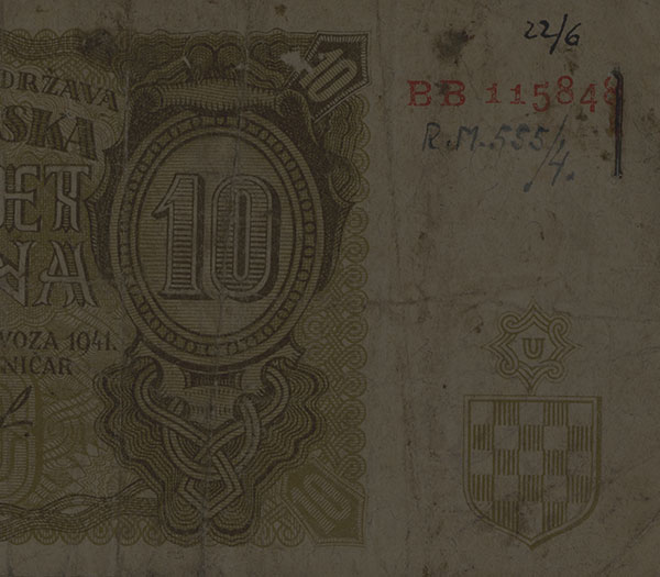 Novčanica od 10 kuna iz 1941.