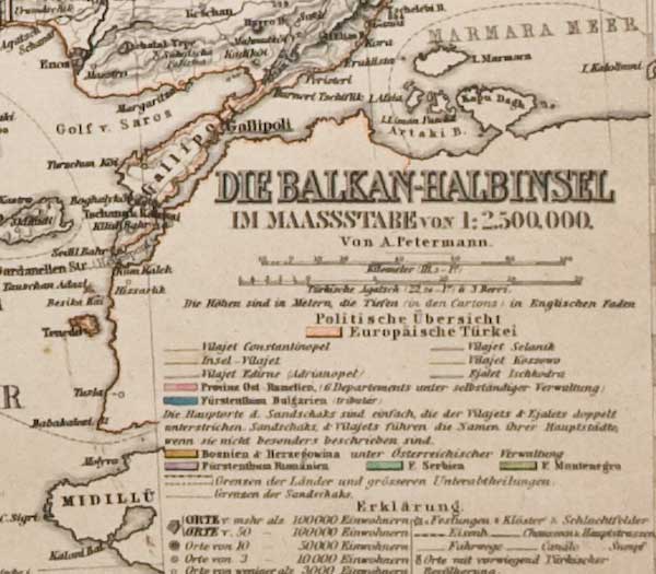 Karta Balkanskoga poluotoka